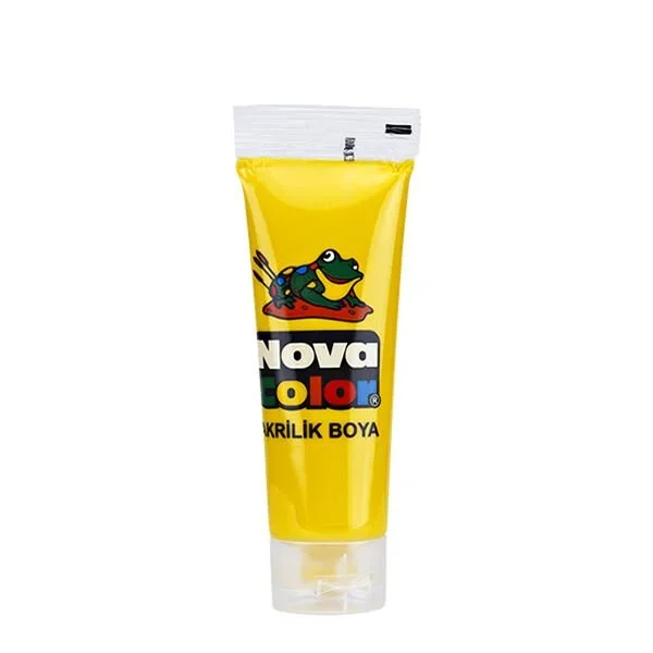Peinture acrylique 75ml JAUNE NOVACOLOR Réf : NC-255