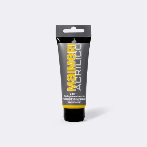 MAIMERI 113 ACRILIQUE JAUNE PERMANENT MOYEN 200 ML MADE IN ITALY