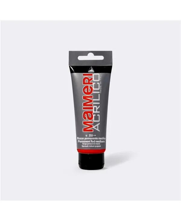 MAIMERI 259 ACRILIQUE  ROUGE PERMANENTE MOYEN 200 ML MADE IN ITALY