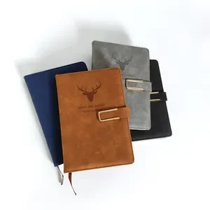 Note book A5 Simili cuir couverture rigide avec serrure