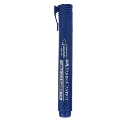 MARQEUR PERMANENT REFILLABLE CHISEL NIB BLEU - FABER CASTELL