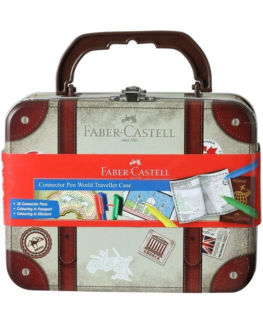 MINI VALISE 30 FEUTRES CONNECTOR +PASSEPORT  FABER CASTELL