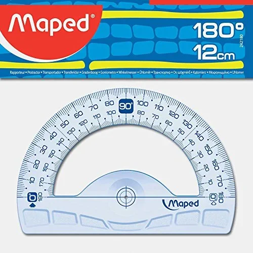 RAPPORTEUR GEOMETRIC 180/12CM SACHET - MAPED