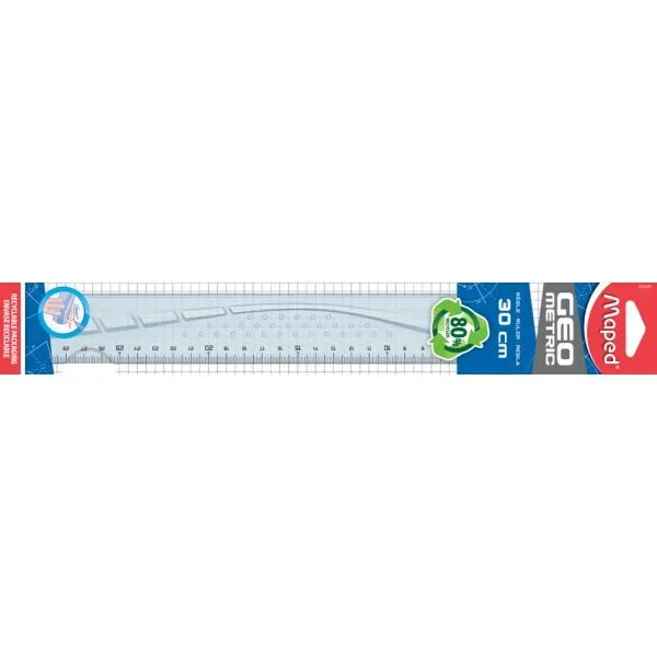 REGLE PLATE GEOMETRIC 30CM SACHET - MAPED