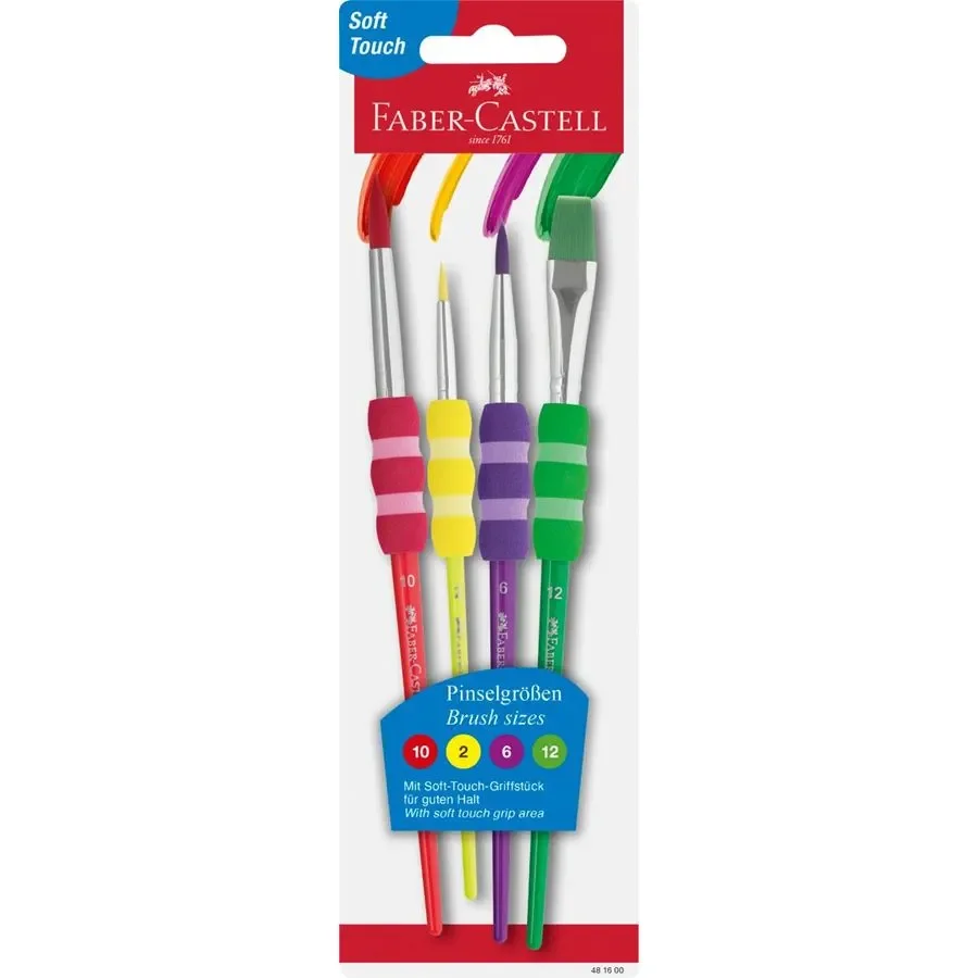ASSORTIMENT DE 4PINCEAUX SOFT TOUCH -  FABER CASTELL