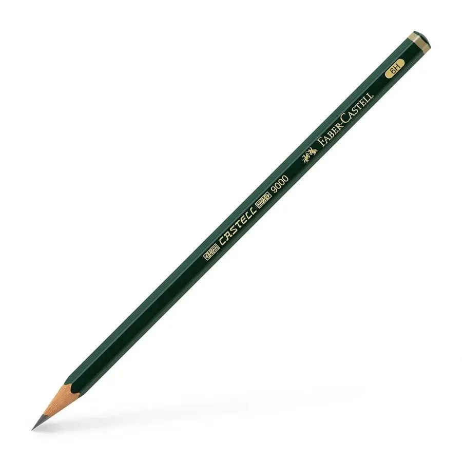 CRAYONS GRAPHITES D'ART 9000   6H   - FABER CASTELL